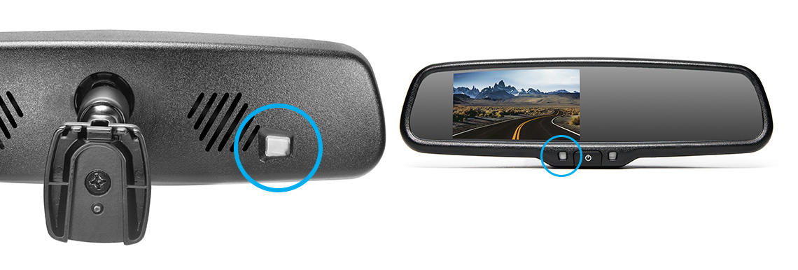 G-SERIES Rear View Replacement Mirror Monitor with Auto-Dimming, Compass and Temperature RVS-718-DCT