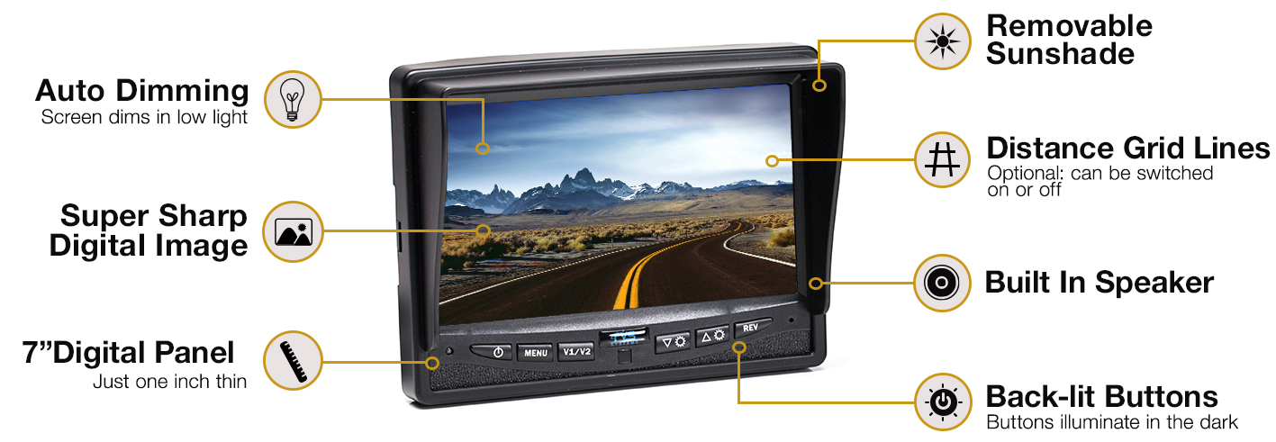 Backup Camera System with Trailer Tow Quick Connect Kit - Wired Backup Camera Systems - Backup Camera Systems - Our Products